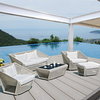 Milan Lounge set ( 2 lounge chairs + 1 lounge bench +1 side table + 1 coffe table + 1 footrest )