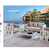 Favignana lounge set(4pcs/set:2 lounge chairs+1sofa+1coffee table)