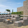 Helgoland Corner lounge set ( 1 lounge chair + 1 lounge sofa + 1 left armchair 3 seaters element + 1 footrest + 1 coffee table)